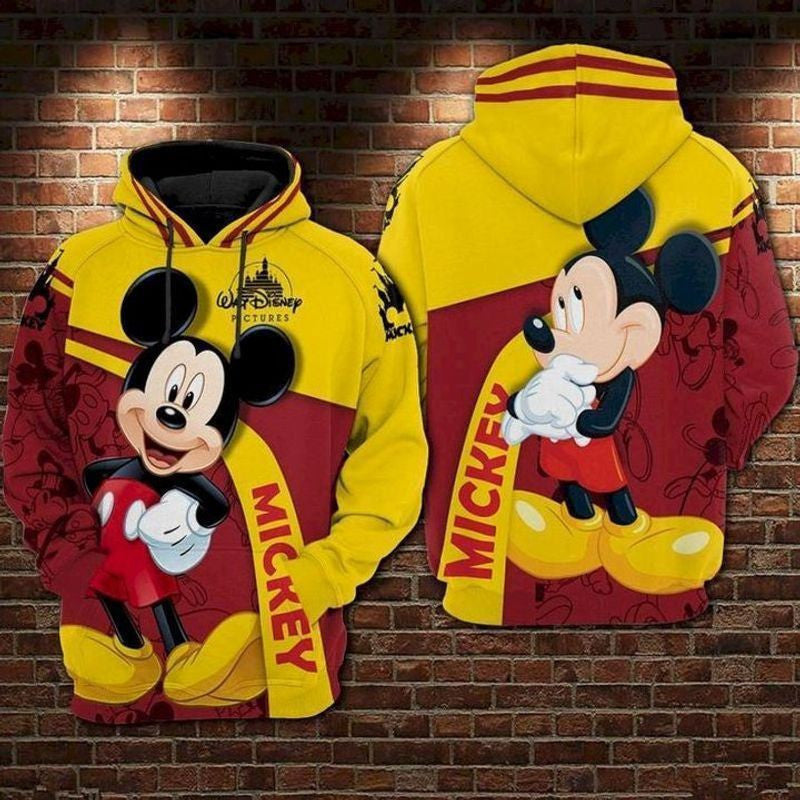 Disney Mickey Mouse Cute Lover 3d Hoodie Zip Hoodie 610