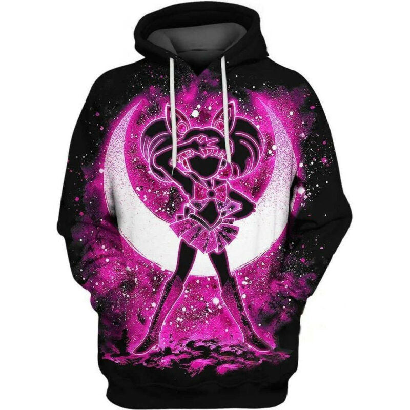 Sailor Moon Child Galaxy Over Print 3d Hoodie Zip Hoodie