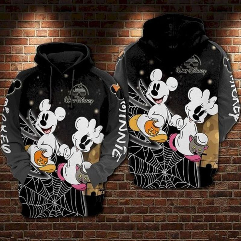 Mickey And Minnie Mouse Spider Web 3d Hoodie