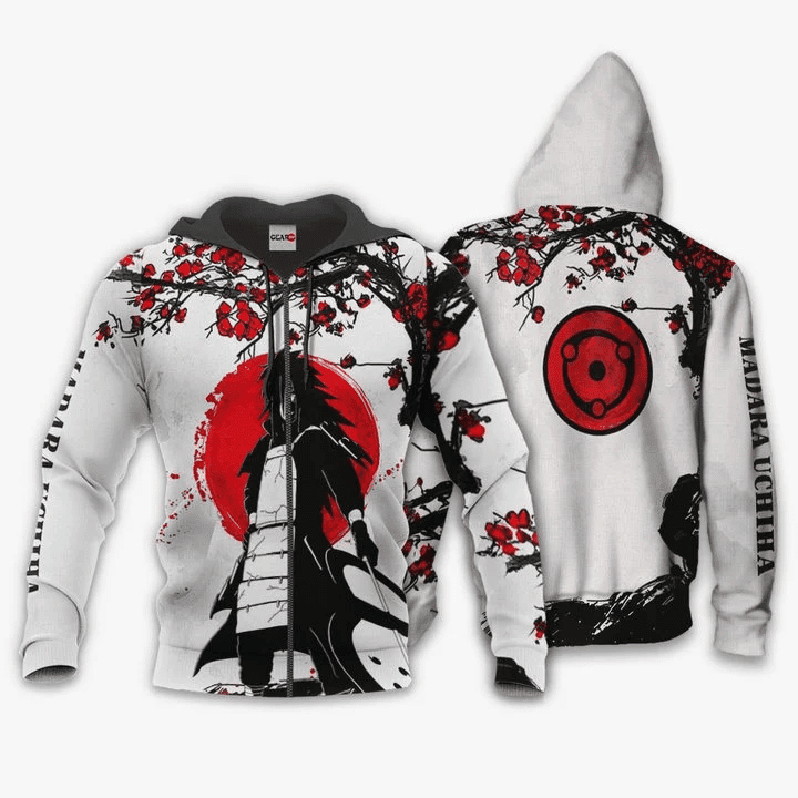 Uchiha Madara Anime Manga Naruto For Men And Women 3d Hoodie Zip Hoodie