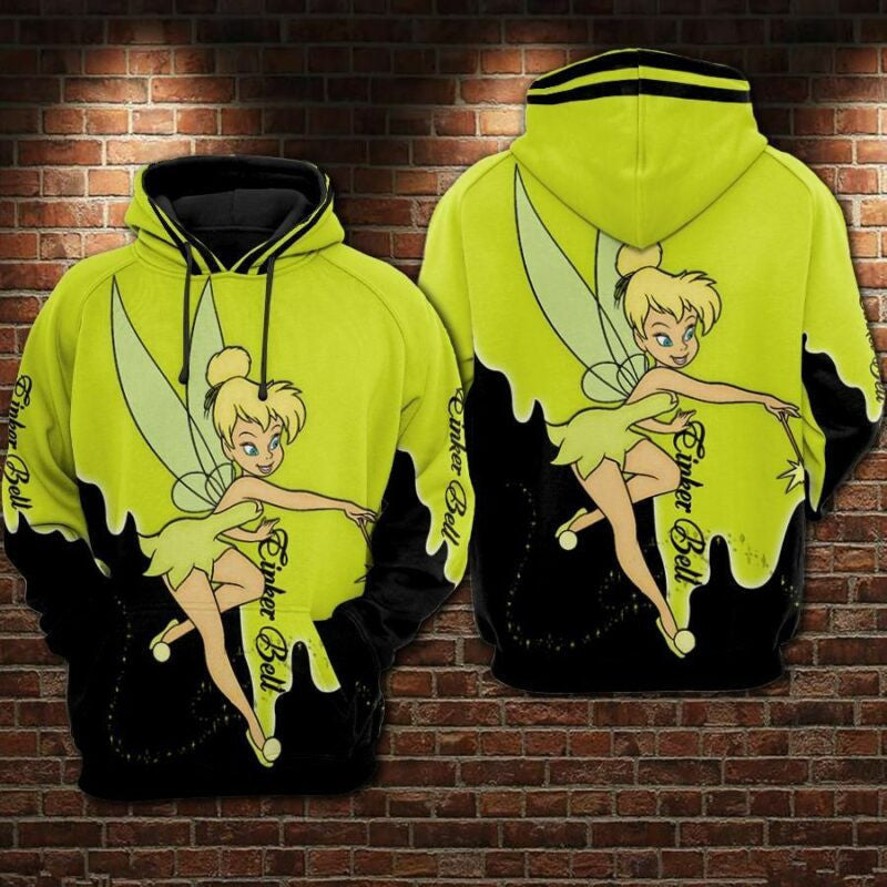 Tinker Bell Cartoon The Great Fairy Rescue Over Print 3d Hoodie Zip Hoodie