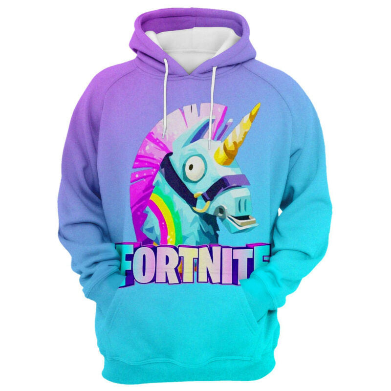 Lama Fortnite Full Printing 3d Hoodie Zip Hoodie