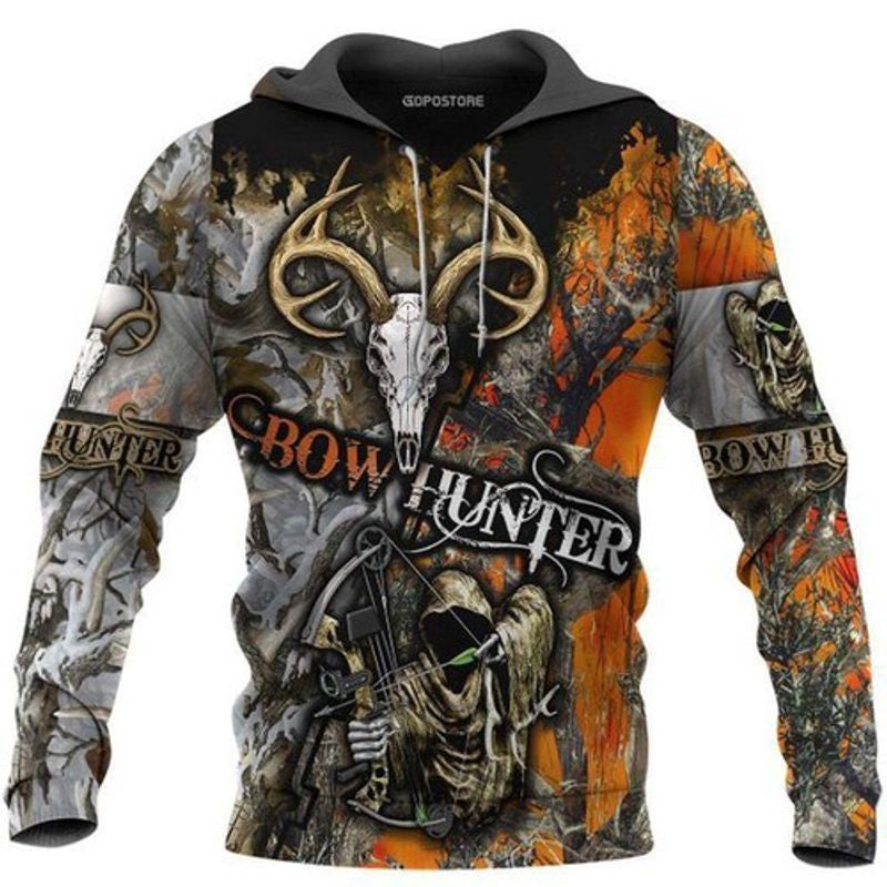 Grim Reaper Bow Hunter Camo 3d Hoodie