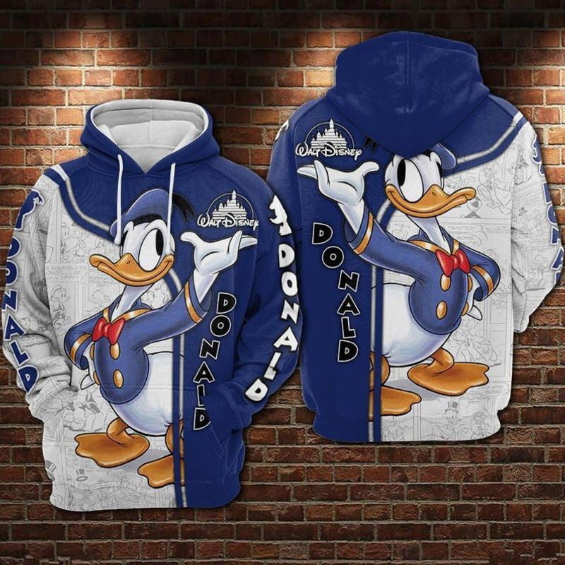 Donald Duck Walt Disney Cute Donald Gift For Fan 3d Hoodie All Over Printed Hoodie