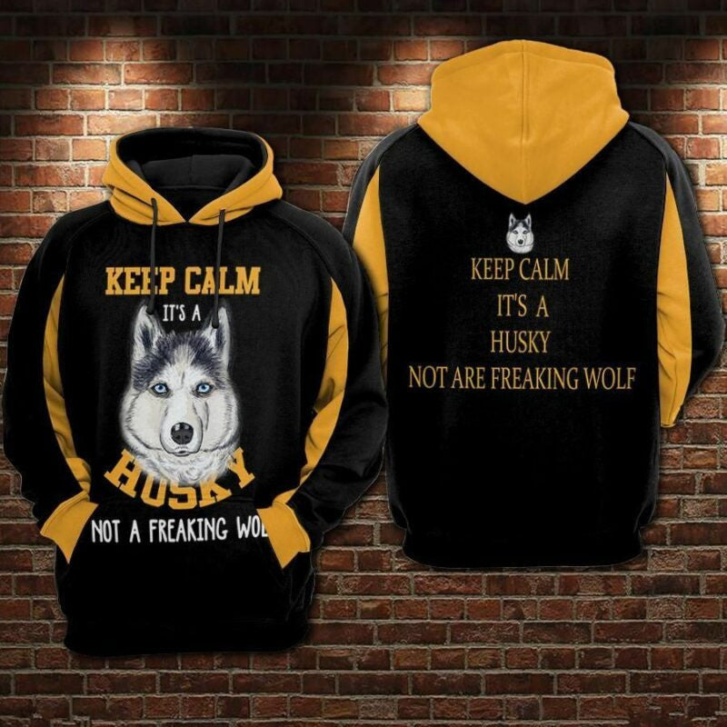 Keep Valm It's A Husky Not A Freaking Wolf Over Print 3d Hoodie Zip Hoodie