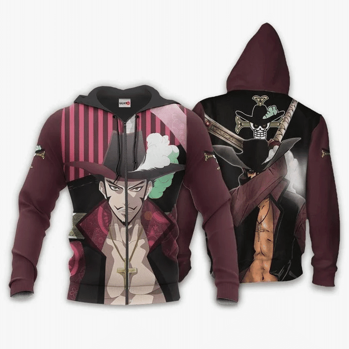 Dracule Mihawk One Piece Anime Manga For Men And Women 3d Hoodie Zip Hoodie