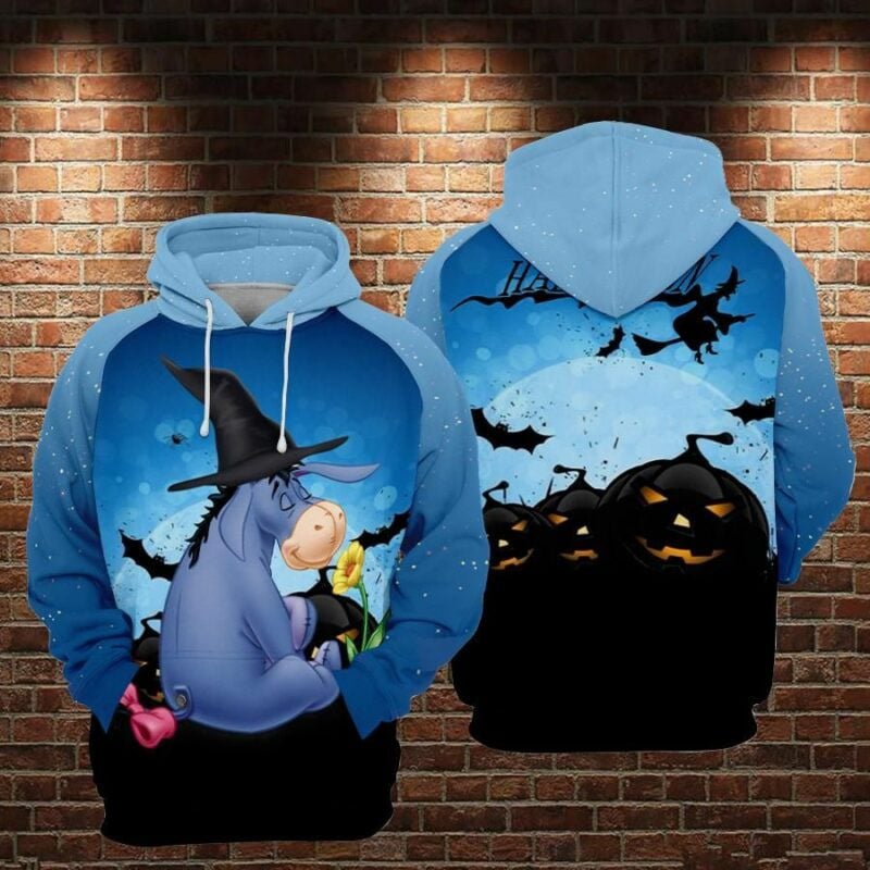 Eeyore Halloween Over Print 3d Hoodie Zip Hoodie