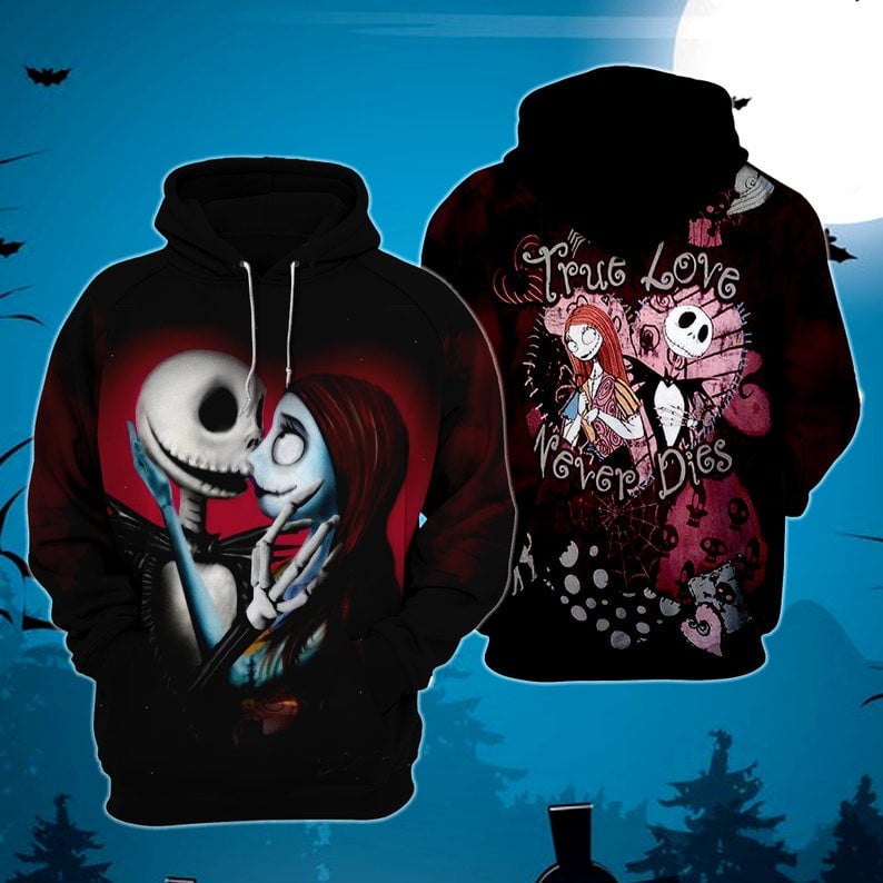 Jack Skellington And Sally Halloween Hoodie, Halloween Horror Shirt, Horror Hoodie