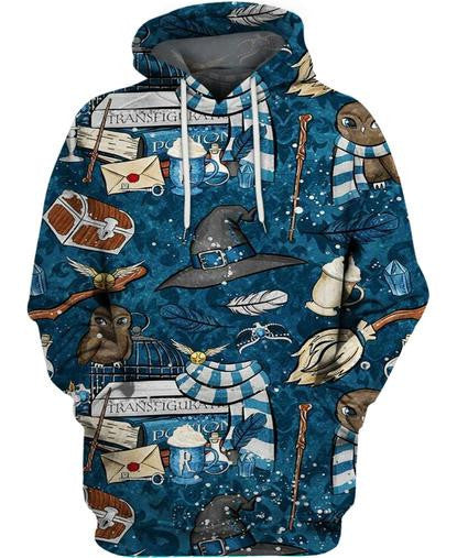 Harry Potter Ravenclaw 3d Hoodie Zipper Hoodie