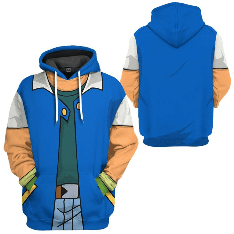 3d Ash Pokemon Costume Hoodie