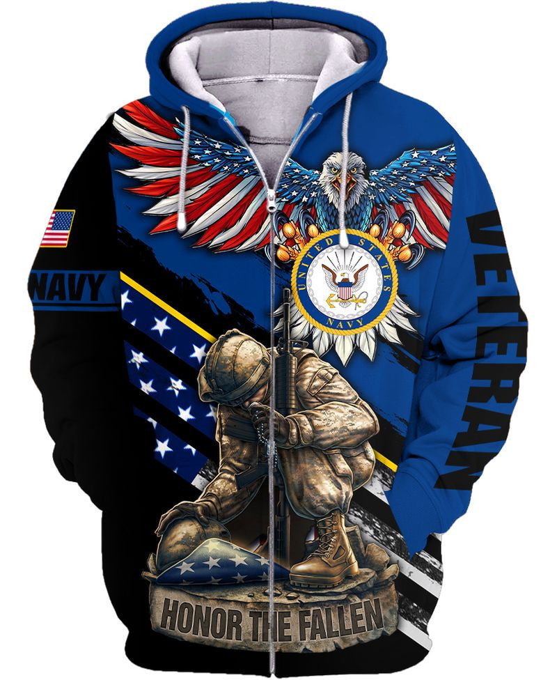 Navy Veteran Honor The Fallen 3d All Over Print Hoodie And Shirt