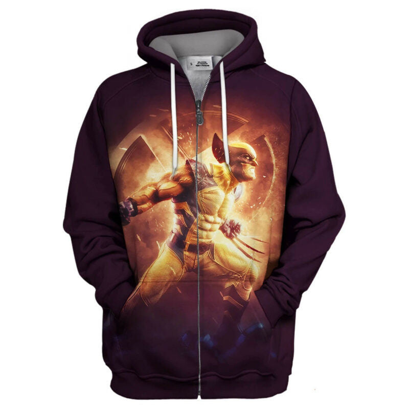 Marvel Wolverine 3d Hoodie Zip Hoodie