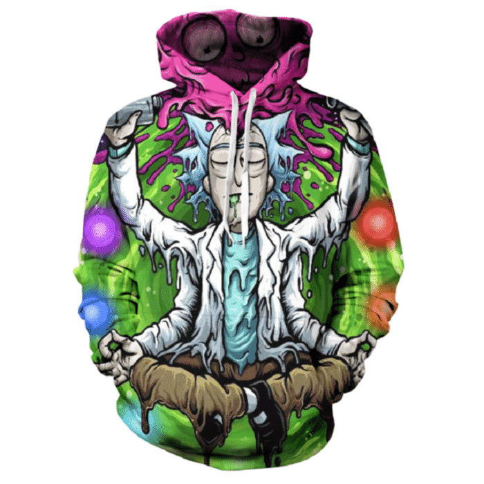 Cartoon Rick And Morty Gift For Men And Women Over Print 3d Hoodie Zip Hoodie 890