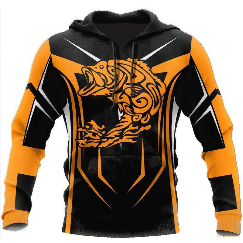 Fishing Orange Full Over Printing Hoodie 3d Hoodie 2