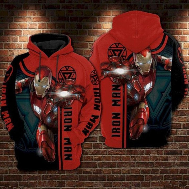 I Am Iron Man 3d Hoodie Zipper Hoodie