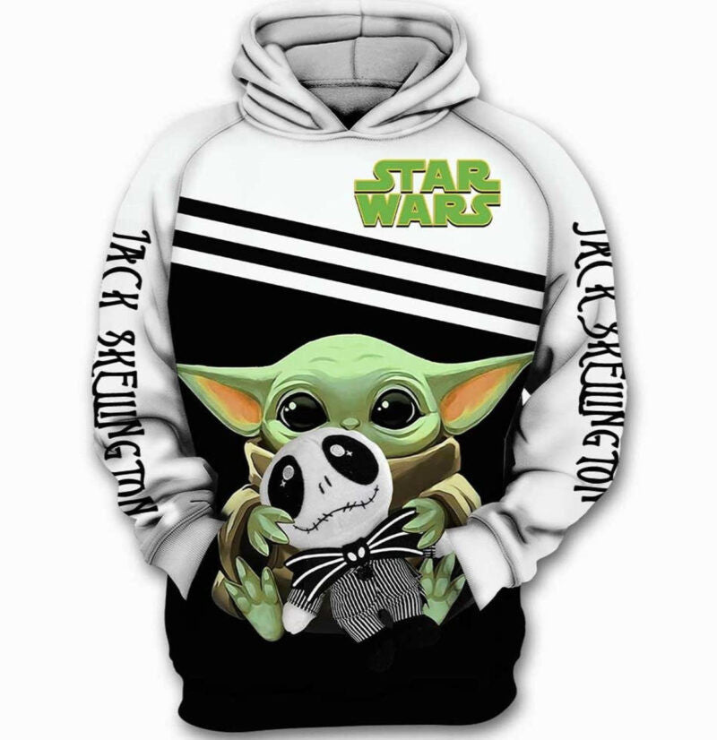 Yoda Star Wars Jack Skellington The Nightmare Before Christmas For Fan 3d Hoodie Zip Hoodie