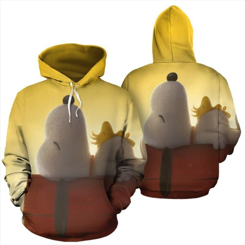 Snoopy Sleeping Limited Over Print 3d Hoodie Zip Hoodie