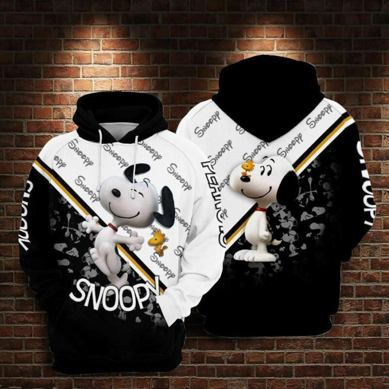 Woodstock Snoopy Cartoon Peanuts 1 Over Print 3d Hoodie Zip Hoodie