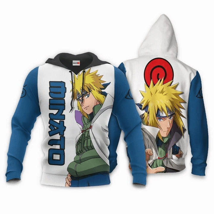 Minato Namikaze Naruto Anime Manga For Men And Women 3d Hoodie Zip Hoodie