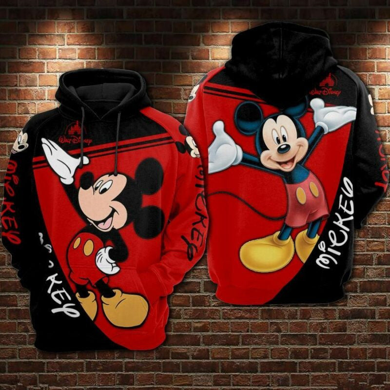 Mickey Mouse Movies Disney 4 Over Print 3d Hoodie Zip Hoodie