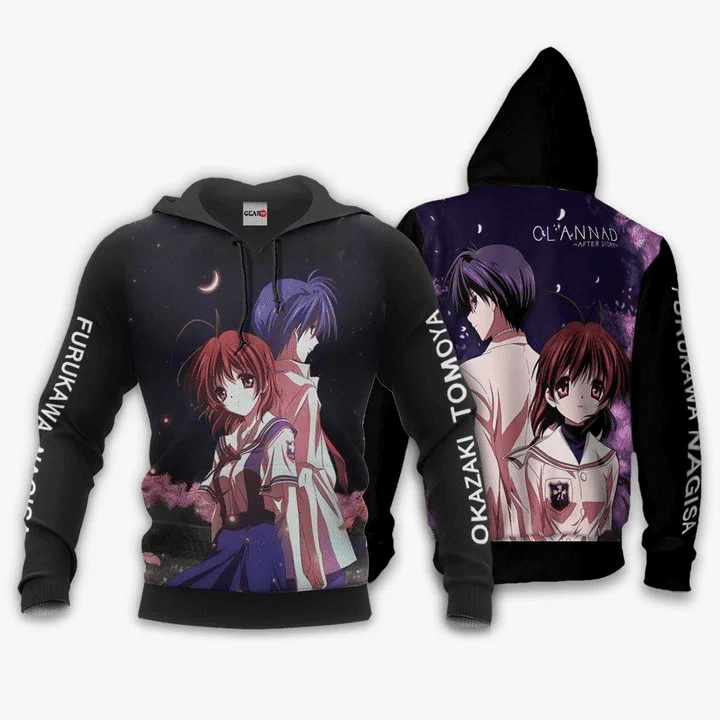 Okazaki Tomoya And Nagisa Furukawa Anime Manga Clannad After Story For Men And Women 3d Hoodie Zip Hoodie