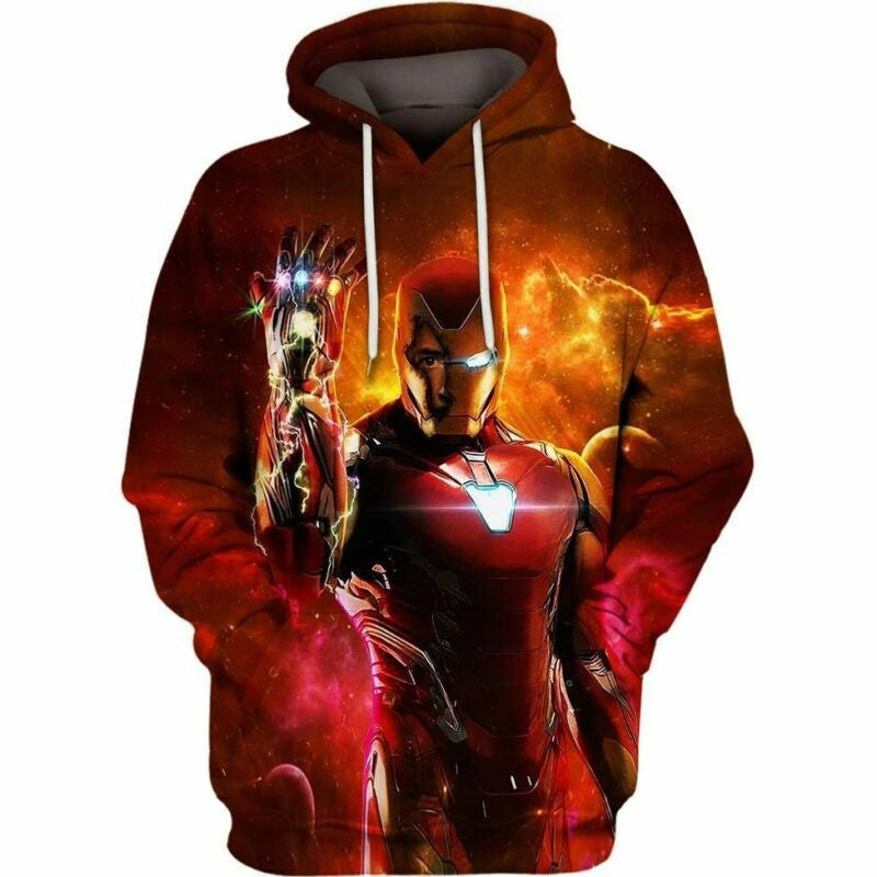 Avengers Marvel I Am Iron Man Armor Over Print 3d Hoodie Zip Hoodie