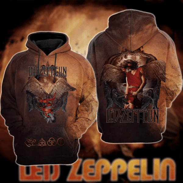 Led Zeppelin Rock Band Graphic 2k527 Lover Gift,led Zeppelin Rock Band Graphic All Over Print 3d Hoodie 1598