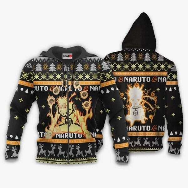 Naruto Bijuu Christmas Naruto Anime 1k450 Fan Gift Stylist Unisex Cartoon Graphic Outfits Aop 3d Hoodie, Zip Hoodie 2157