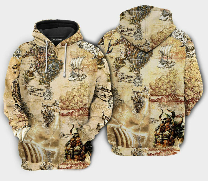 Viking Life Viking Map War Hoodie