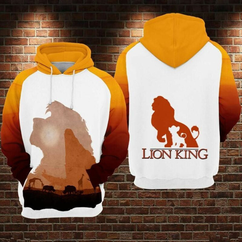 Tigger The Lion King 5 Over Print 3d Hoodie Zip Hoodie