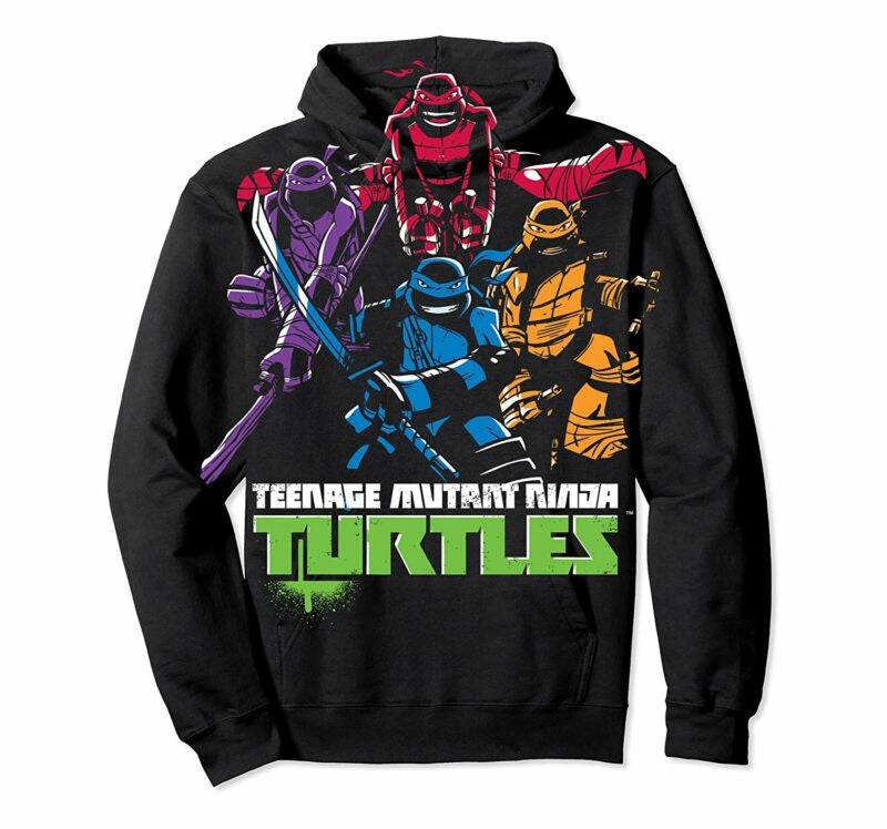 Teenage Mutant Ninja Turtles Minimal Attack Design Hoodie