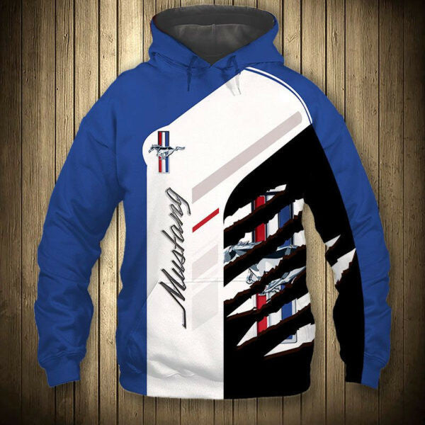 Ford Mustang Sport Car 5k480 Fan Gift Stylist Unisex Cartoon 3d Hoodie Zip Hoodie 1179