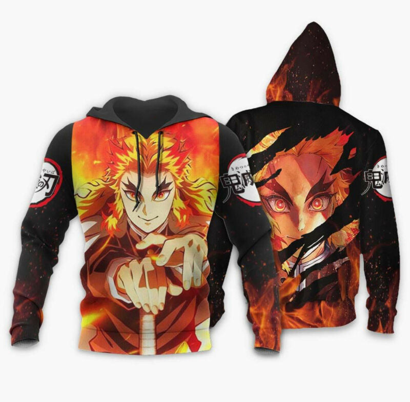 Demon Slayer Hoodie Tanjiro Water Breathing Green Hoodie Kimetsu No Yaiba 3d Hoodie Zip Hoodie
