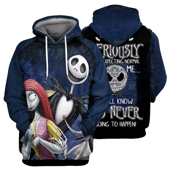 Jack, Sally Zero Dog We All Know It's Never Going To Happen 153 Fan Gift Stylist Unisex Cartoon Graphic Outfits Aop Hoodie, Zip Hoodie 1701