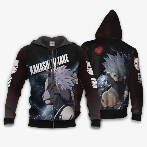 Kakashi Anbu Naruto Anime 1k467 Fan Gift Stylist Unisex Cartoon Graphic Outfits Aop 3d Hoodie, Zip Hoodie 549