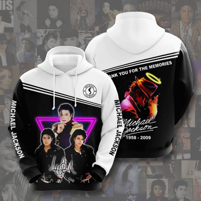 Michael Jackson Signature 1958-2009 3d Hoodie