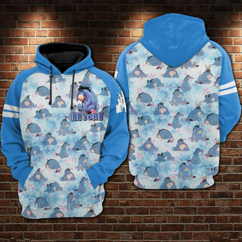 Winnie The Pooh Eeyore Pattern 3d Hoodie Zip Hoodie