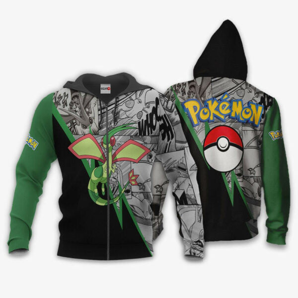 Flygon Anime Pokemon Manga 1k762 Fan Gift Stylist Unisex Cartoon Graphic Outfits Aop 3d Hoodie, Zip Hoodie 742
