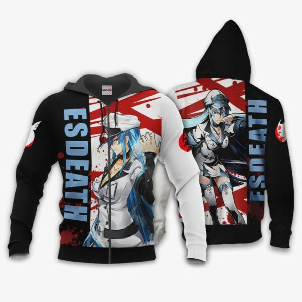 Akame Ga Kill Esdeath Anime Anime 3k353 Fan Gift Stylist Unisex Cartoon 3d Hoodie Zip Hoodie 497