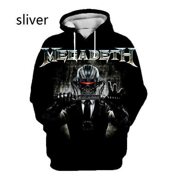 New Fashion Megadeth Band Print Hoodies Men Coat Jacket Power Sweatshirts Hoody 01