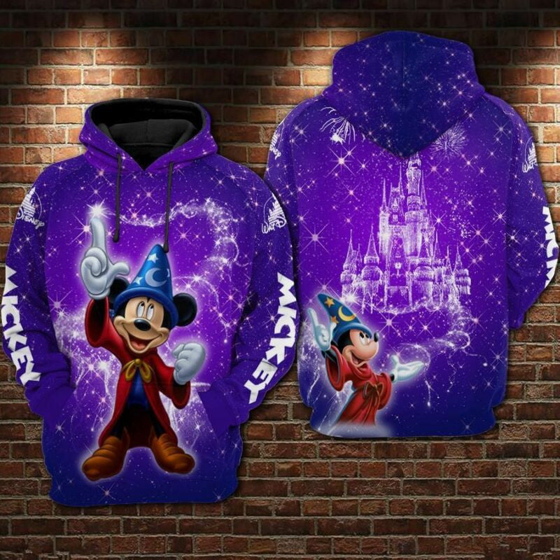Mickey Mouse Disneyland 1 Over Print 3d Hoodie Zip Hoodie