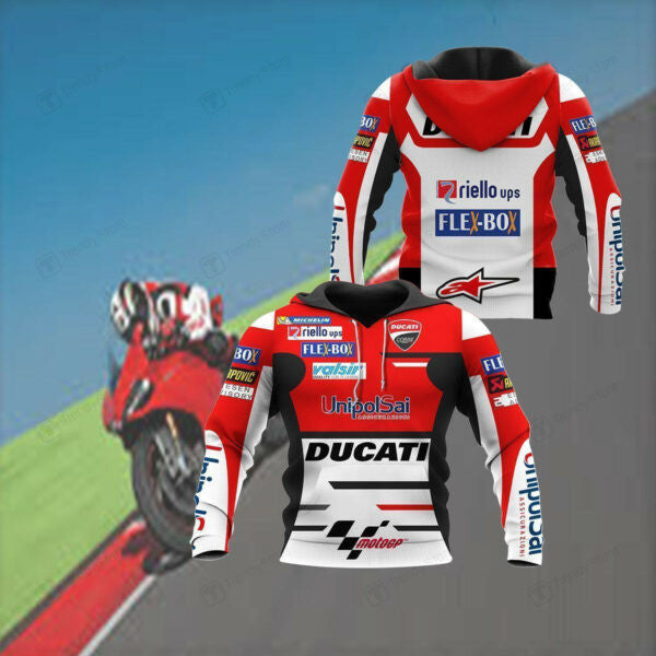 Ducati Racing Shirt Fan Gift 530, Stylist Unisex 3d Hoodie Zip Hoodie 1497