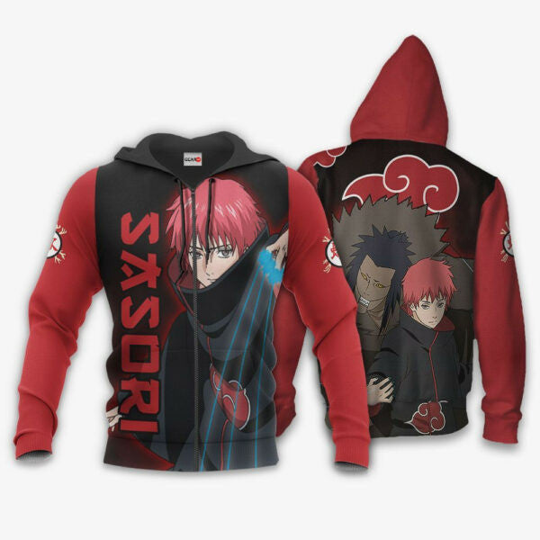Akatsuki Sasori Naruto Anime 3k376 Fan Gift Stylist Unisex Cartoon 3d Hoodie Zip Hoodie 739