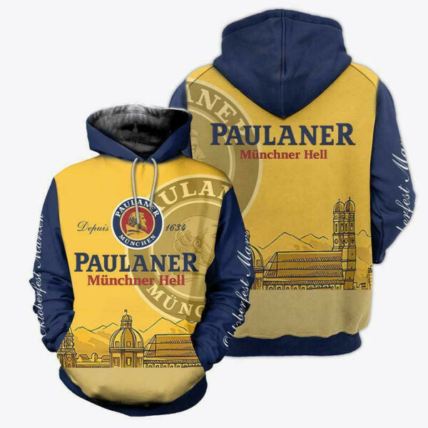 Paulaner Beer 3d All Over Print Hoodie 376 2015