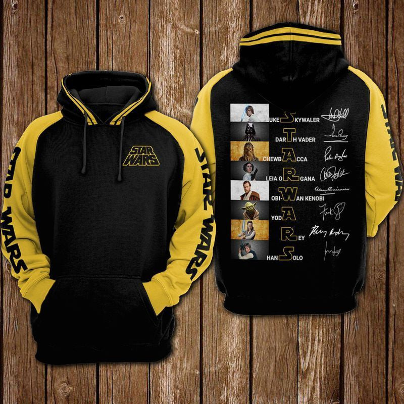 Star Wars Hoodie For Fans Signature Over Print 3d Hoodie Zip Hoodie