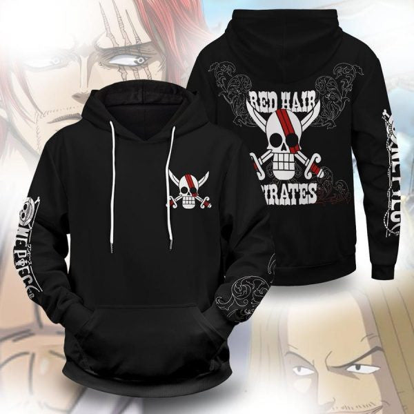 One Piece Red Hair Pirates Anime 2k600 Lover Gift ,one Piece Red Hair Pirates All Over Print 3d Hoodie 1776