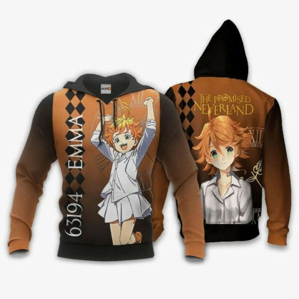 Emma Anime Manga Yakusoku No Neverland The Promised Neverland 63194 Aop Hoodie 777