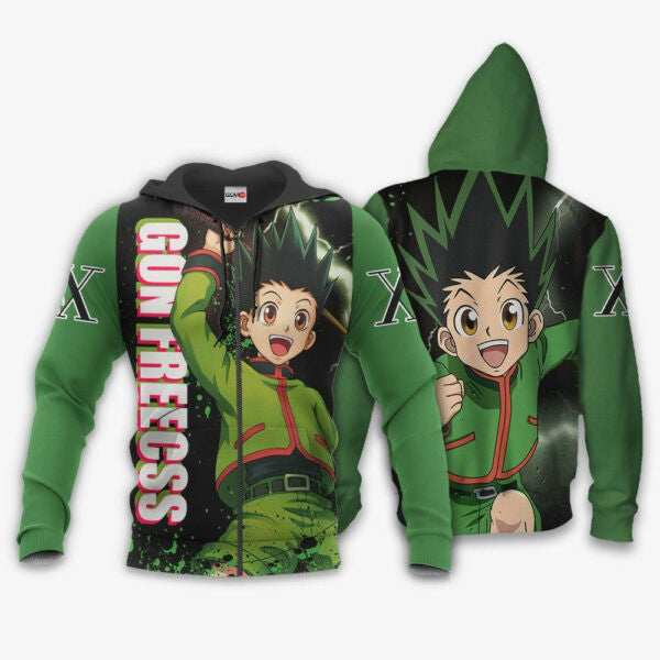 Gon Freecss Hunter X Hunter Anime 3k59 Fan Gift Stylist Unisex Cartoon 3d Hoodie Zip Hoodie 1177