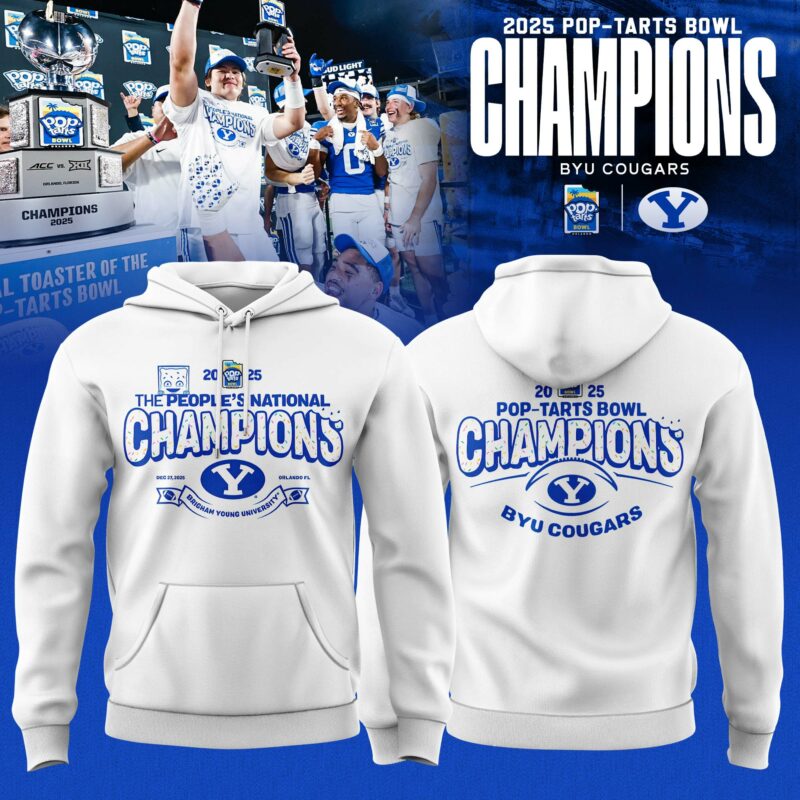 _ BYU Cougars 2025 Pop-Tarts Bowl Champions Locker Room Hoodie