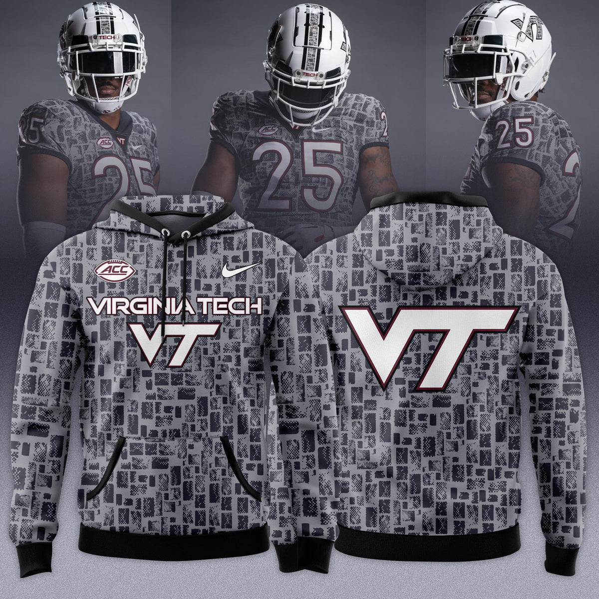 Virginia Tech Hokies 2025 Gray Camo Limited Edition Hoodie